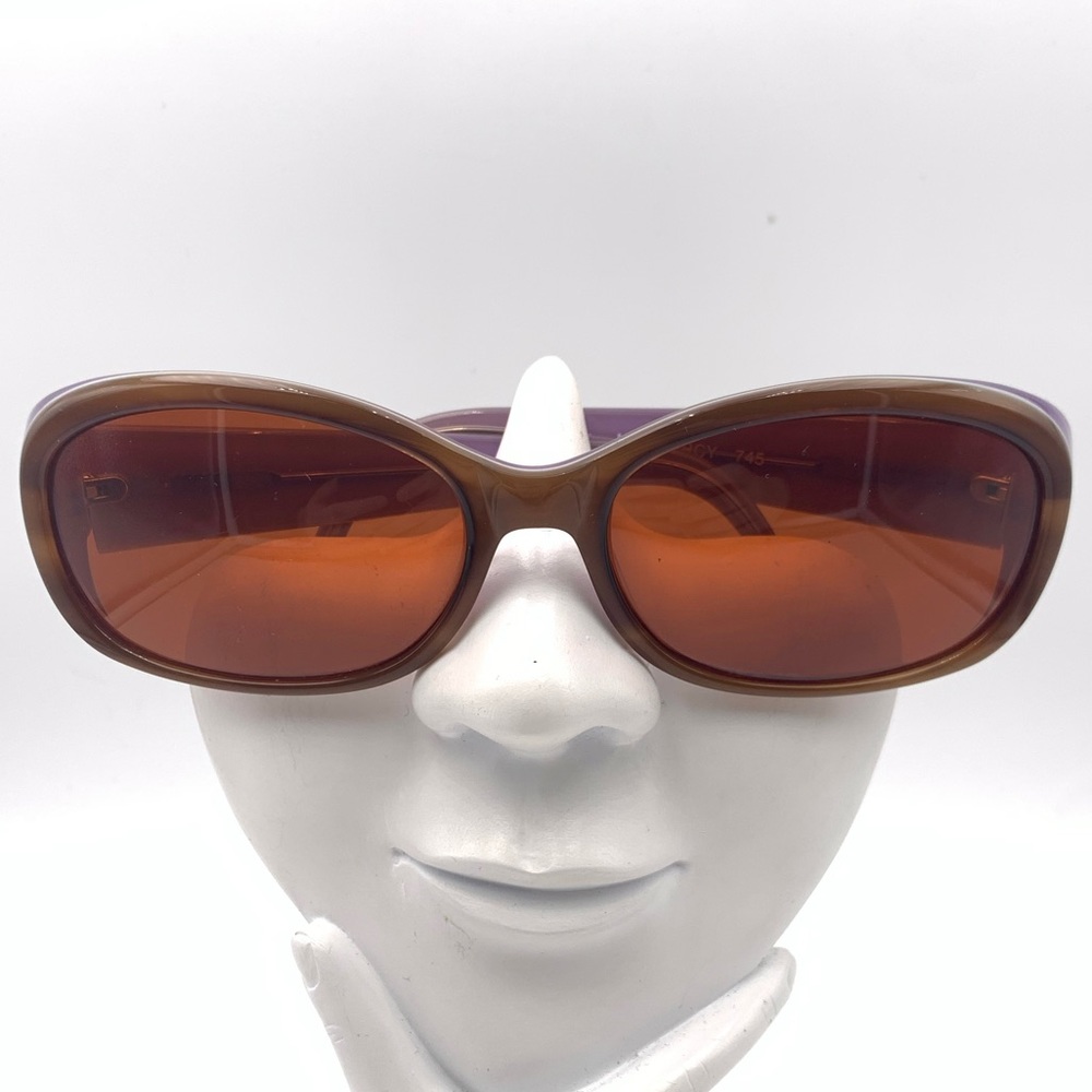 Intrigue Brown Oval Sunglasses Frames 745